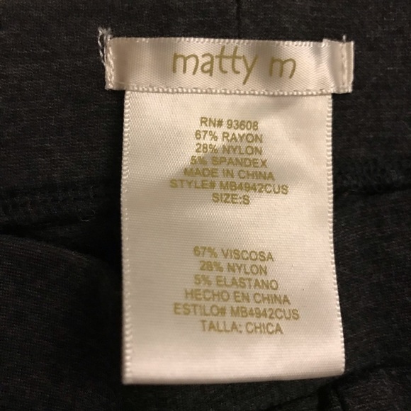 Matty M zipper detail leggings dark gray - Picture 7 of 8